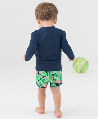 PREORDER | Baby Boys Flamingo Frenzy Swim Shorties