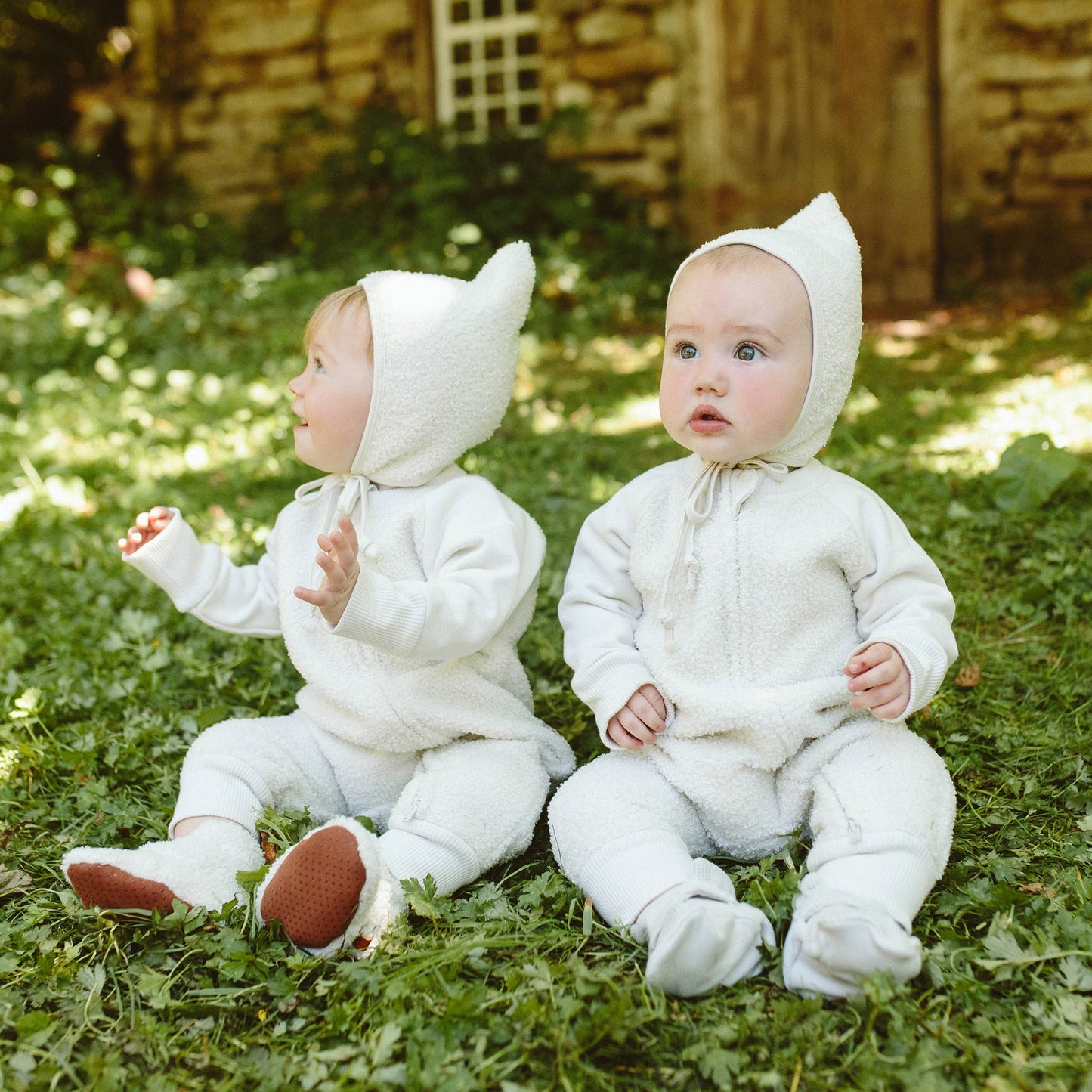 Sherpa Baby Bunting One-Piece | Alabaster 3-6M