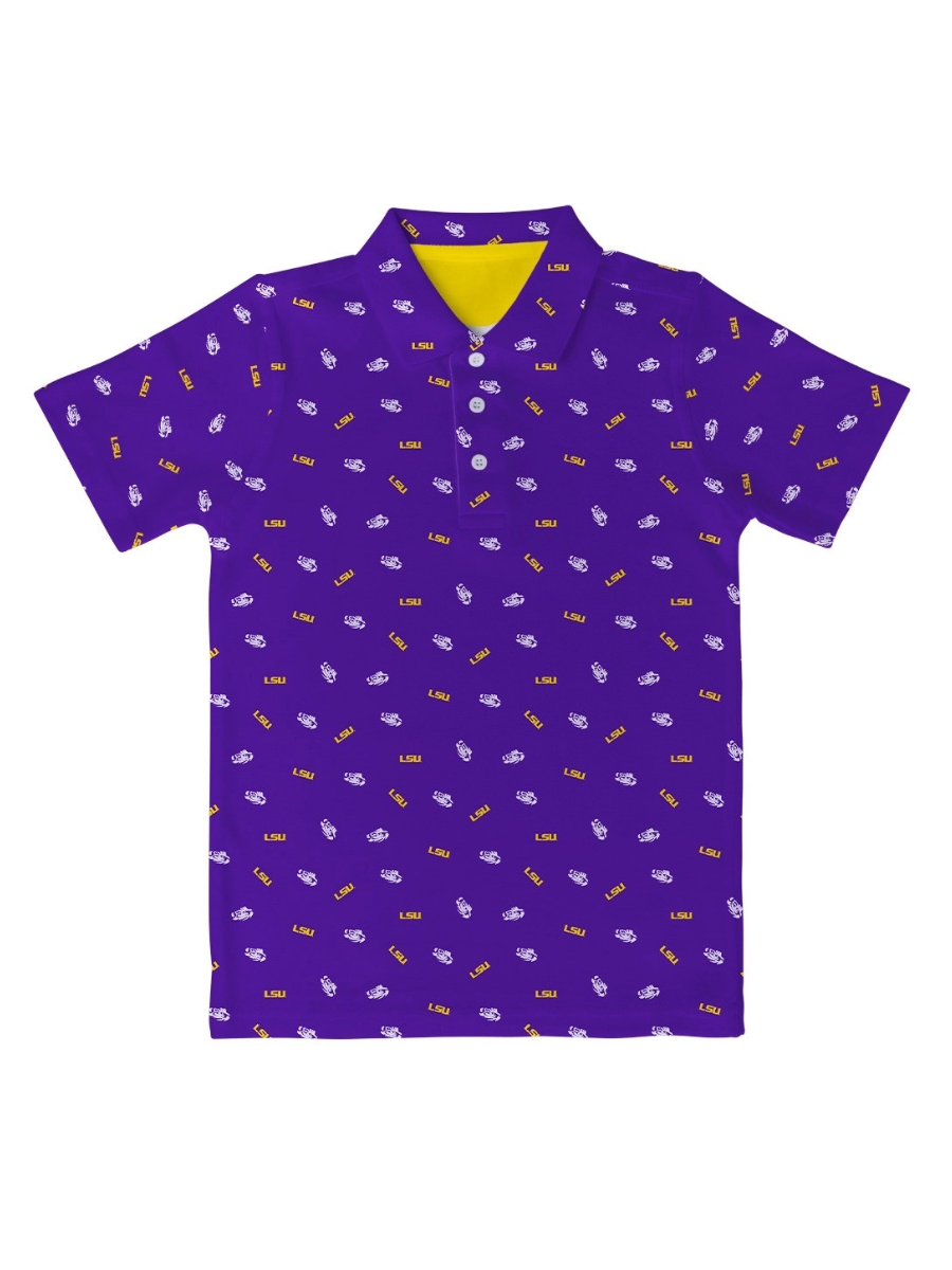 LSU Tigers Repeat Logo Polo