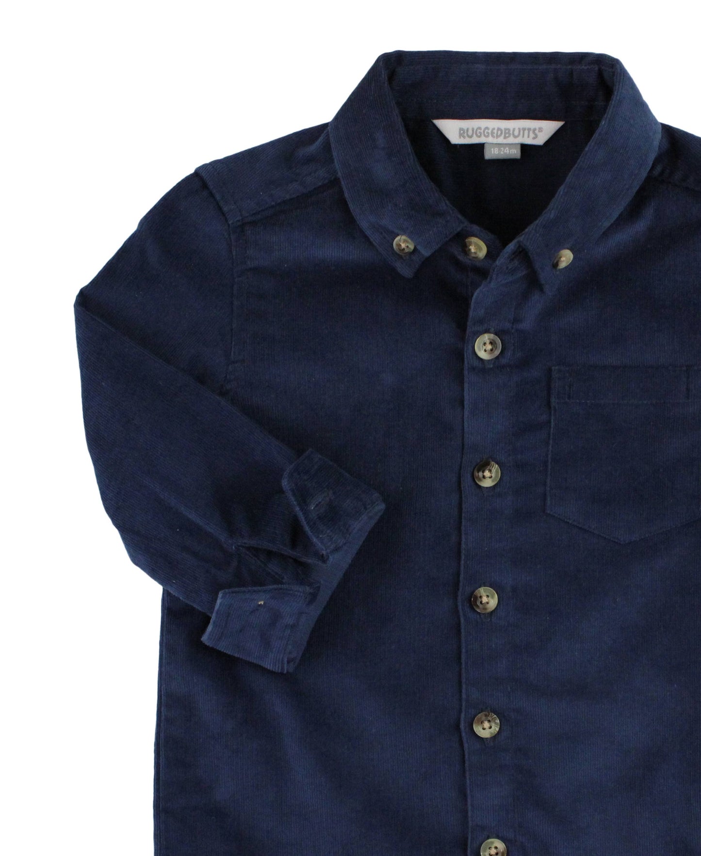 Boys Stretch Corduroy Button Down Shirt