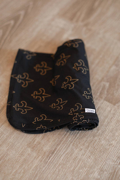 Fleur de lis Bamboo Swaddle Blanket