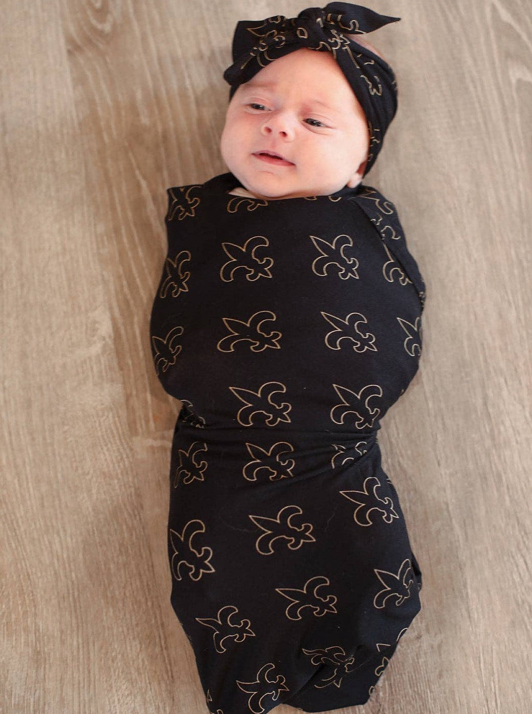 Fleur de lis Bamboo Swaddle Blanket