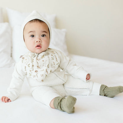 Sherpa Baby Bunting One-Piece | Alabaster 3-6M