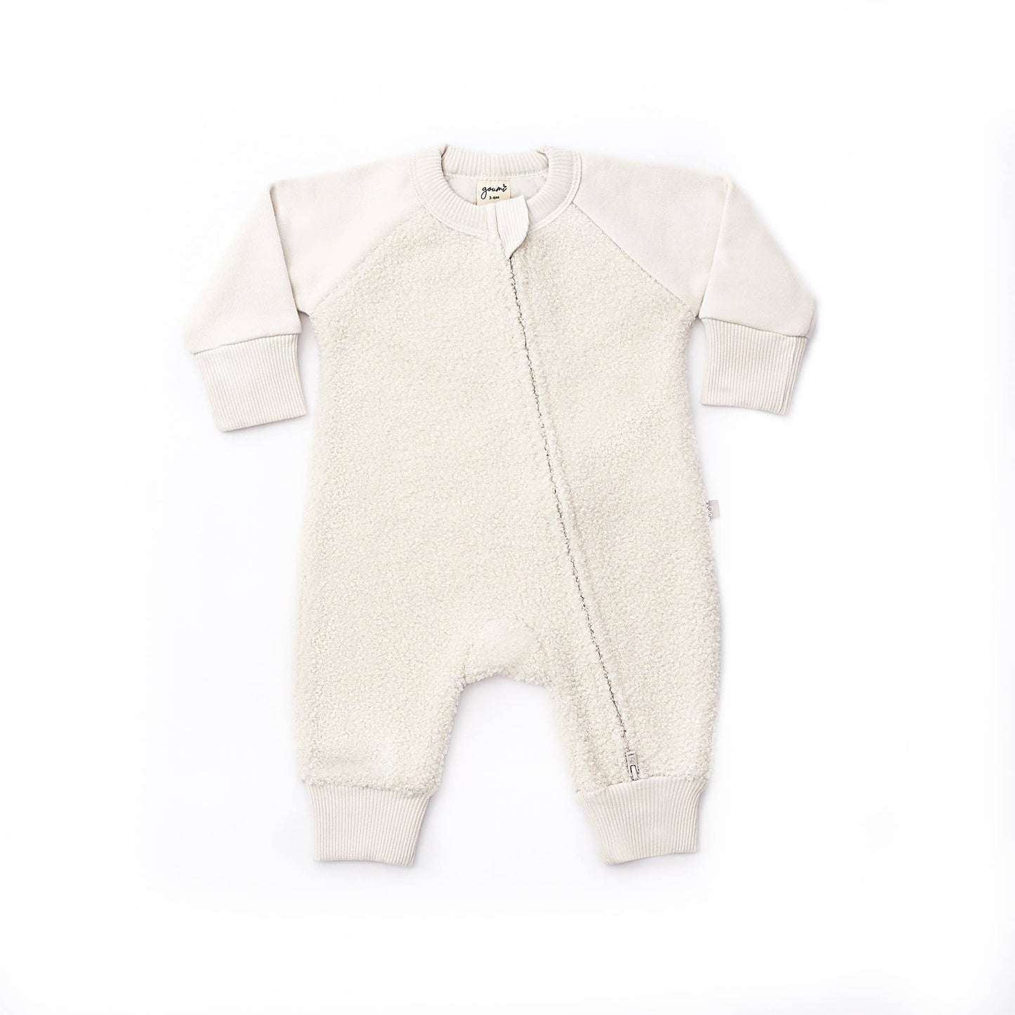 Sherpa Baby Bunting One-Piece | Alabaster 3-6M