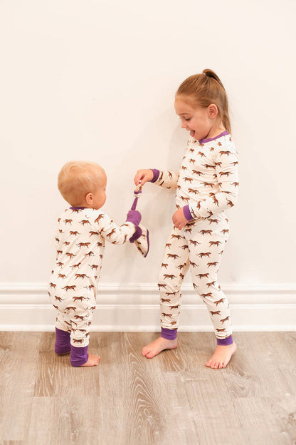 Purple Tiger Pajama Set