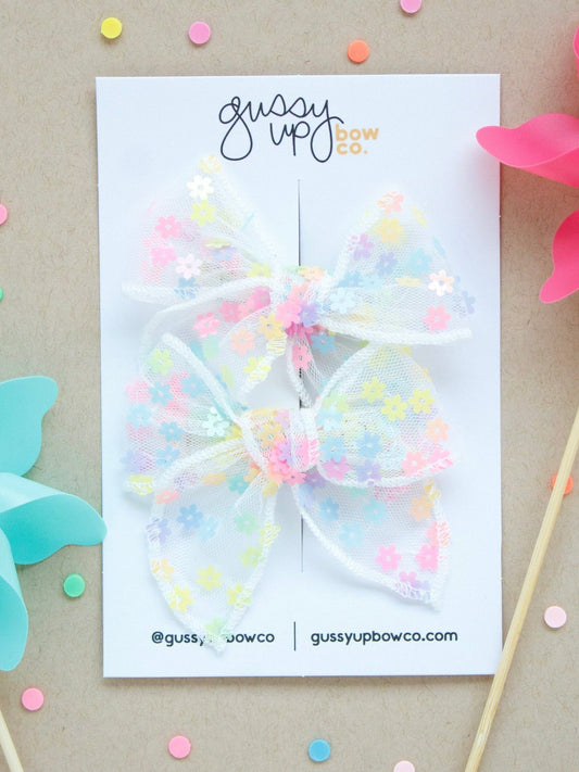 Neon Sparkle Whimsy Pigtail Set