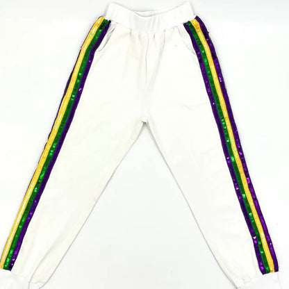 Mardi Gras Sequin Side Jogger Set