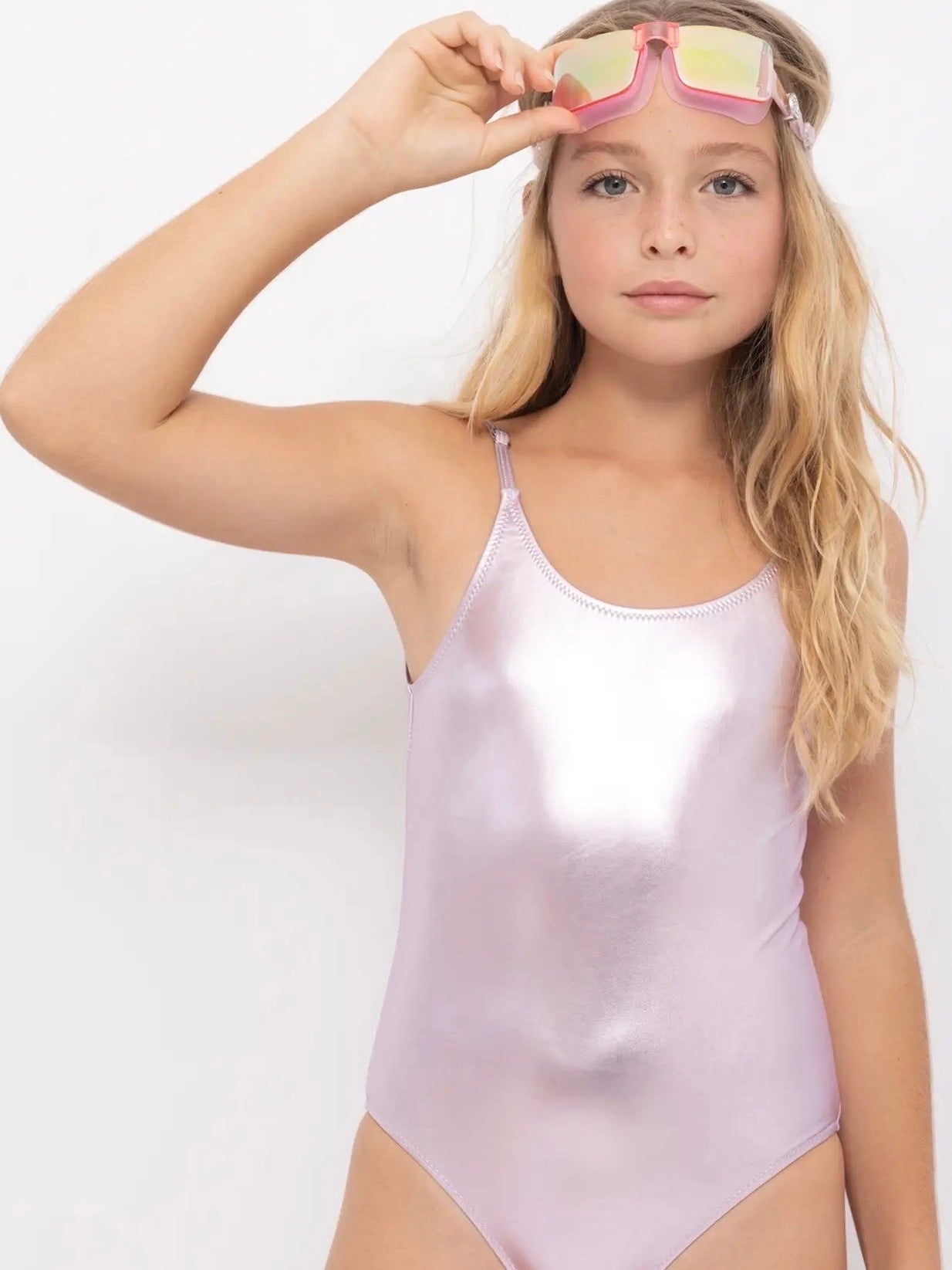 Metallic Pink Swimsuit