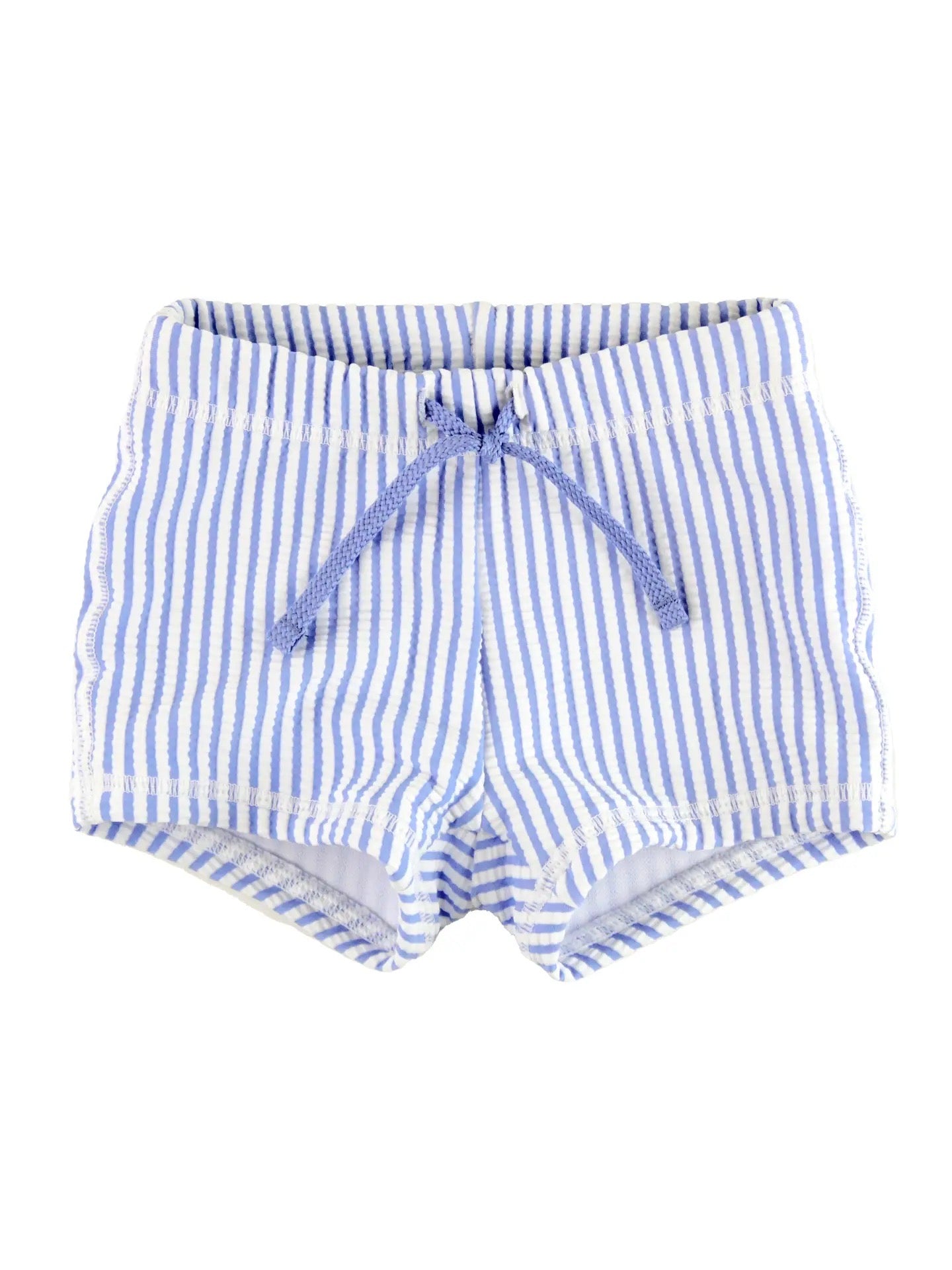 Periwinkle Blue Seersucker Swim Shorties