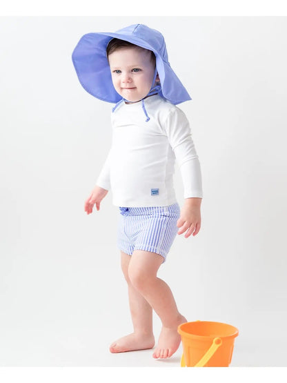 Periwinkle Blue Seersucker Swim Shorties