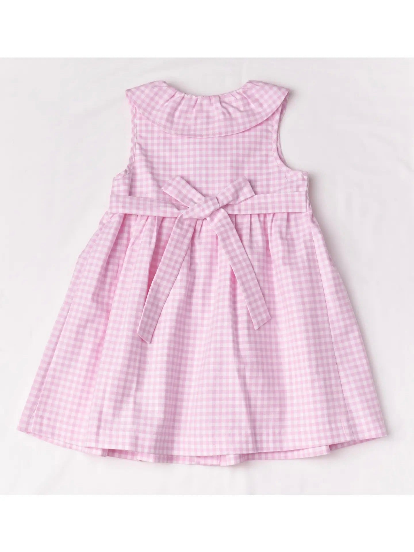 PREORDER | Pink Gingham Smocked Button Dress