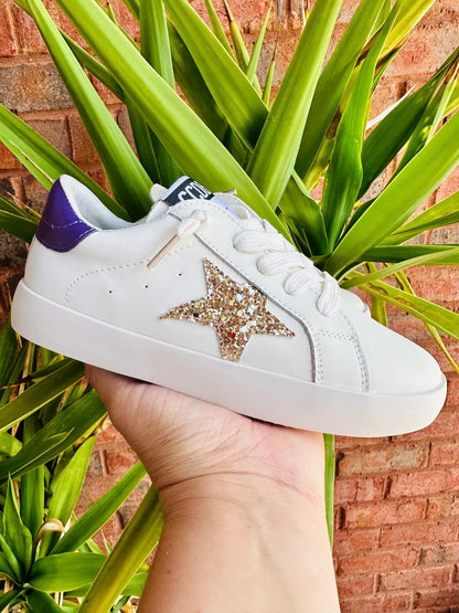 PREORDER | Gold Star and Purple Sneaker