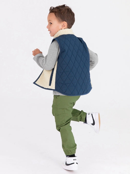 Quilted Sherpa Vest