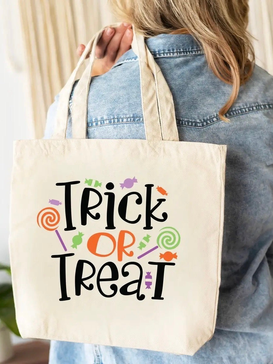 Trick or Treat Small Canvas Tote