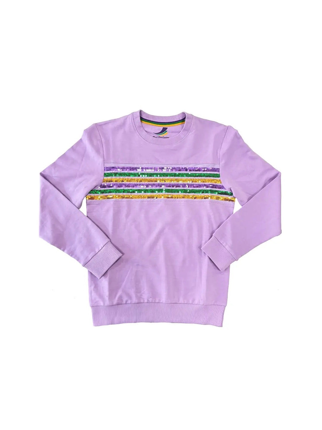 PREORDER | Youth Sequin Stripes Long Sleeve - Lavender