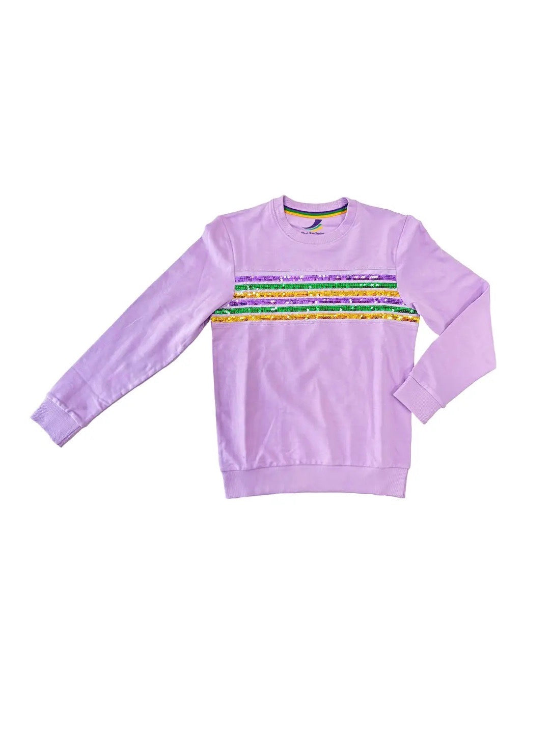 PREORDER | Youth Sequin Stripes Long Sleeve - Lavender