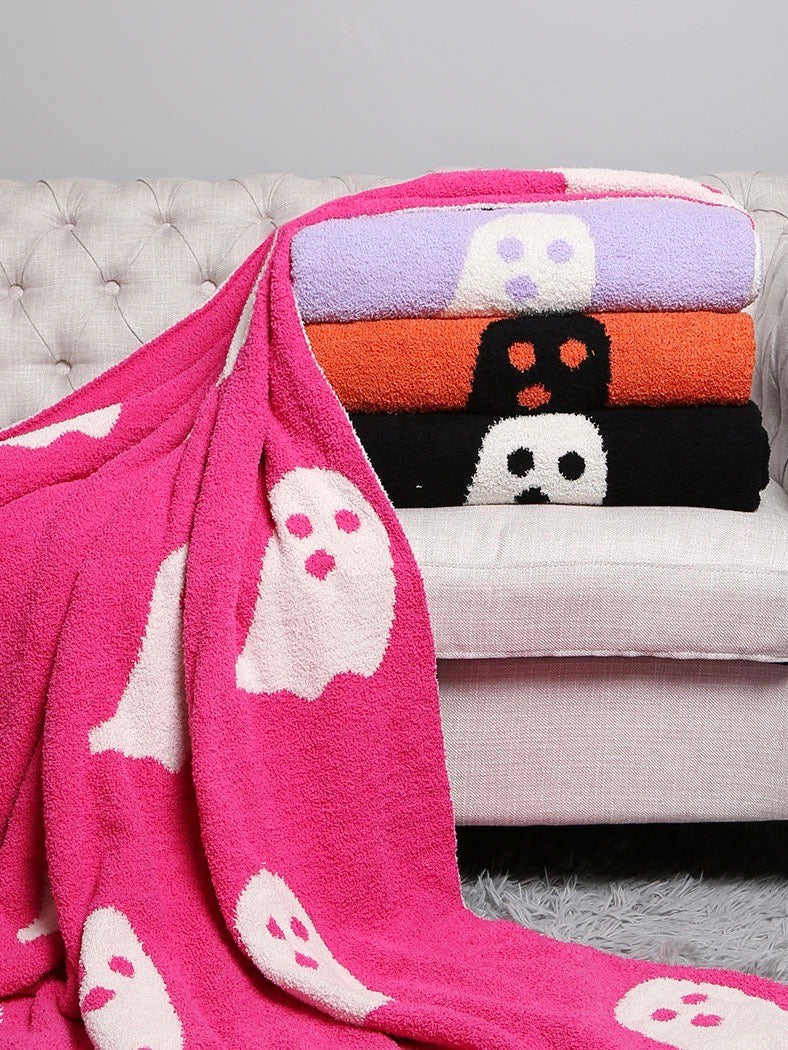 Ghost Patterned Throw Blanket