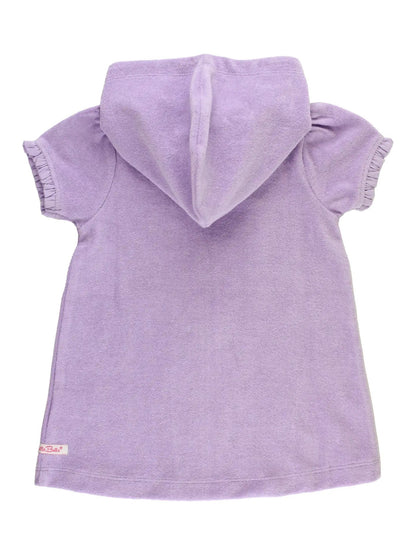 Girls Lavender Terry Full-Zip Cover Up