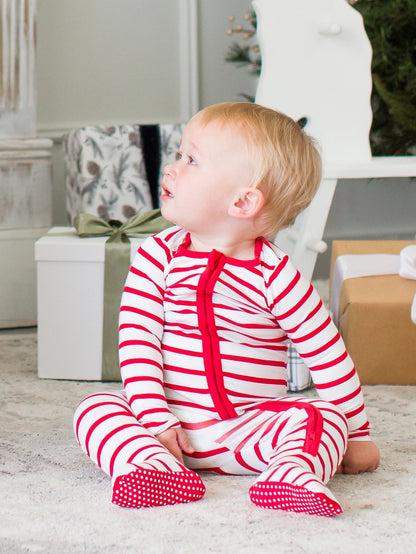 Candy Cane Stripe Footed Pajama