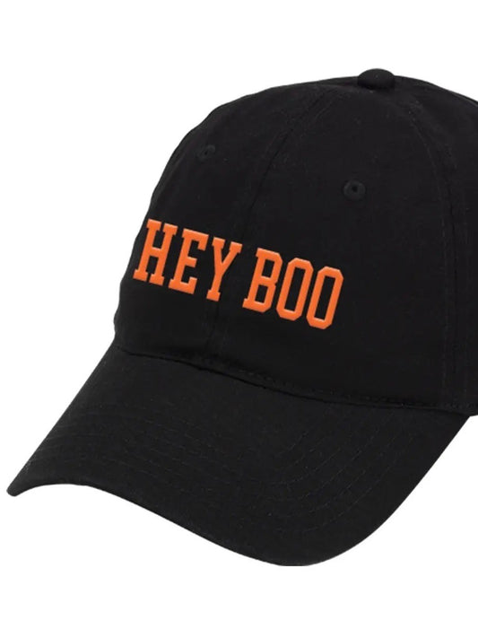 Hey Boo Black Adult Cap