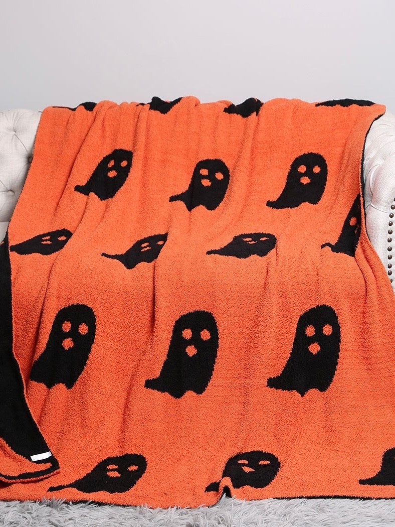 Ghost Patterned Throw Blanket