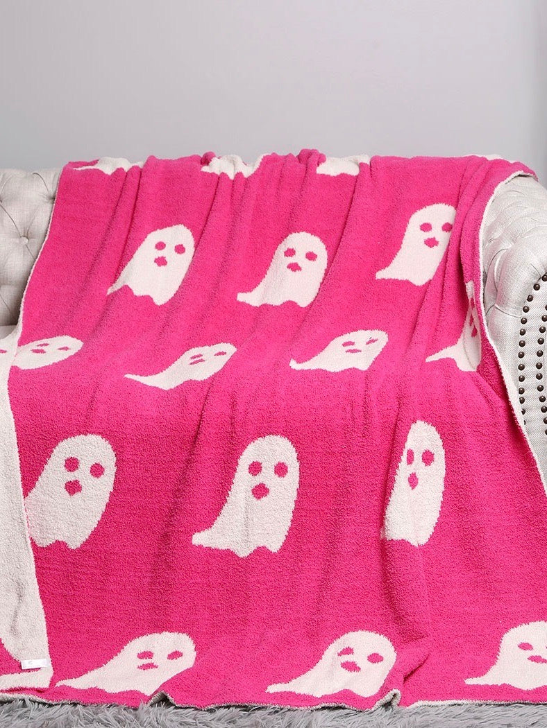 Ghost Patterned Throw Blanket