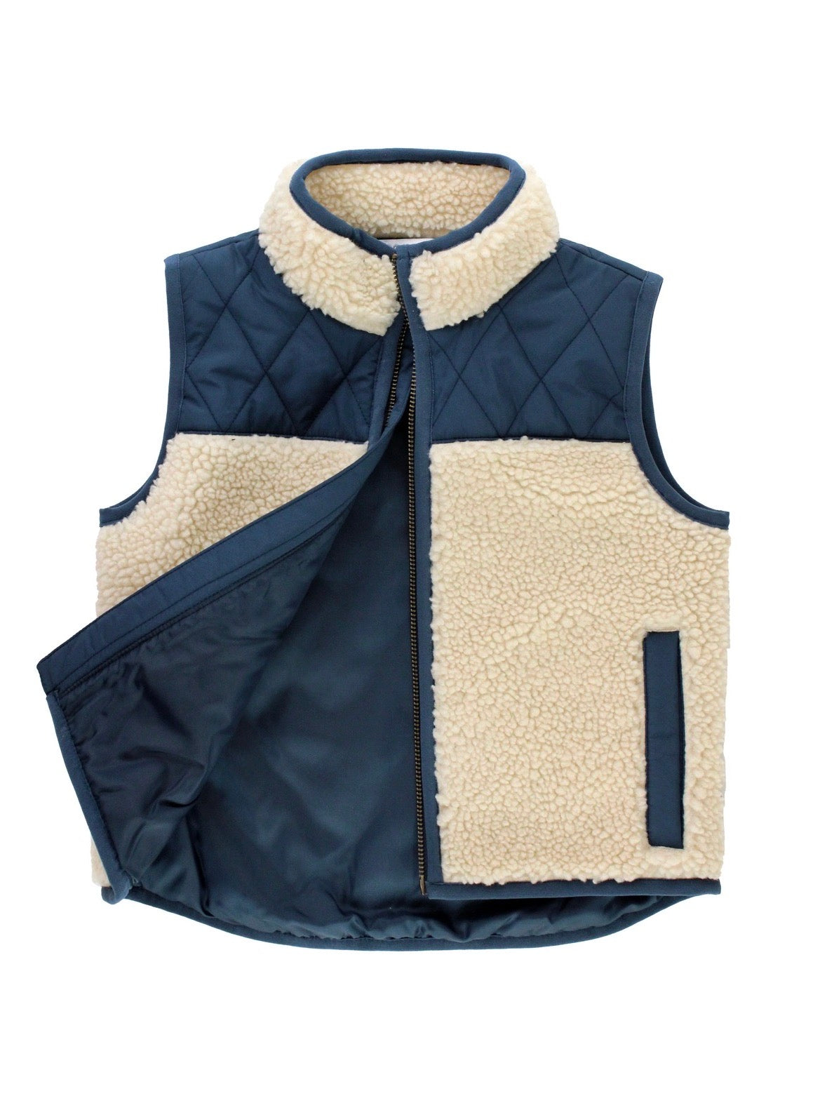 Quilted Sherpa Vest