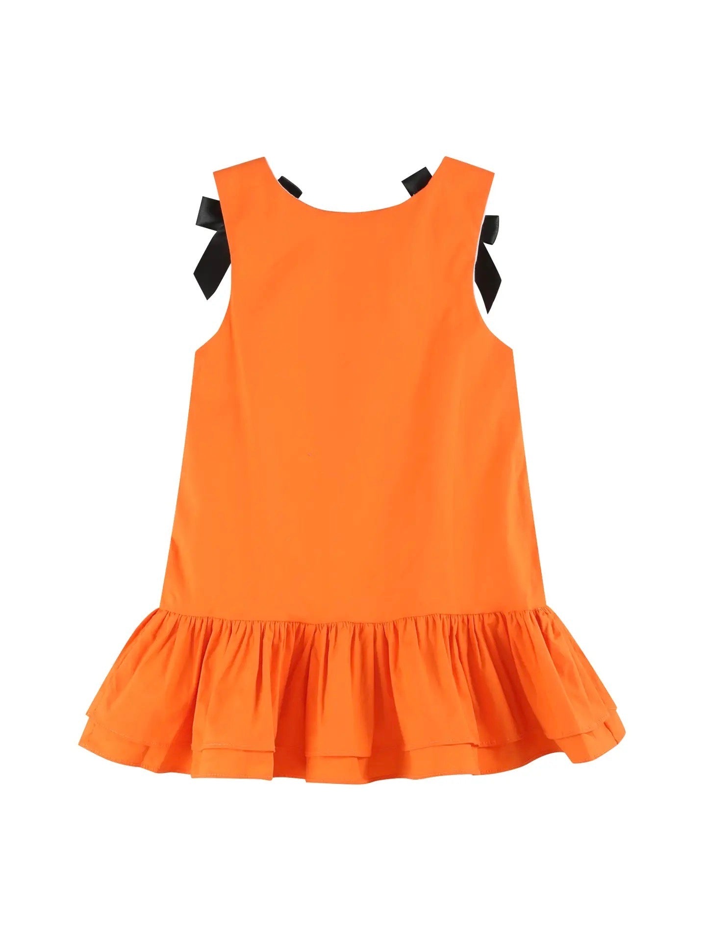 Jack-O-Lantern Pumpkin Halloween Ruffle Dress