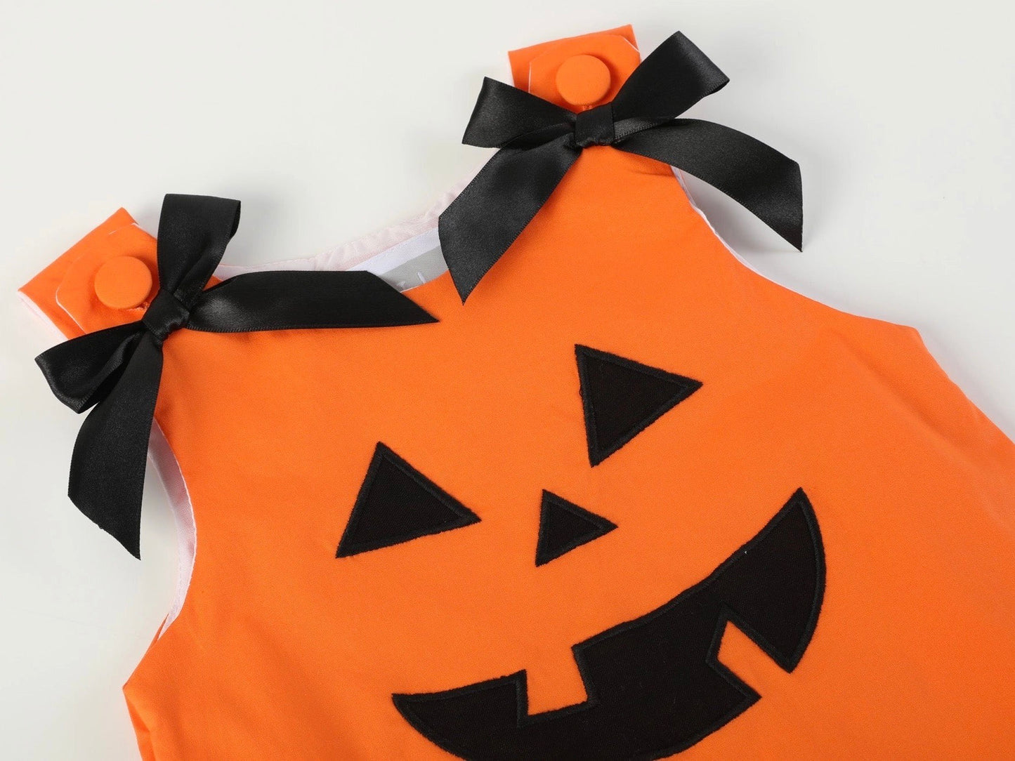 Jack-O-Lantern Pumpkin Halloween Ruffle Dress