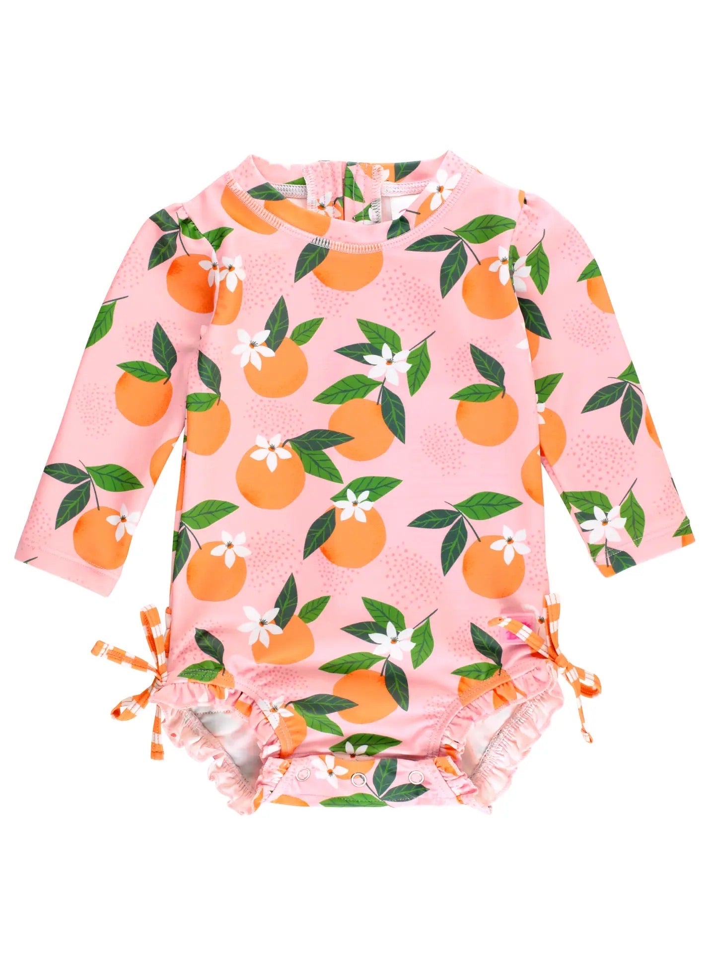 Orange You the Sweetest Long Sleeve One Piece Rash Guard