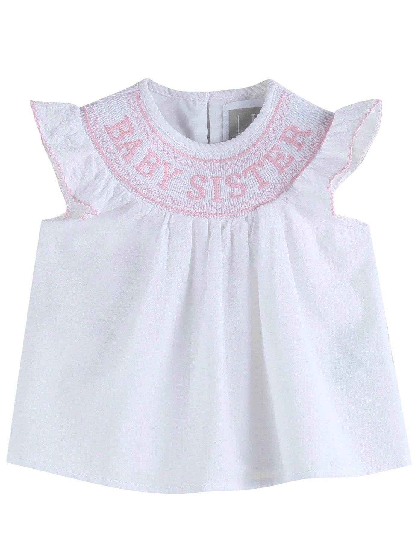 PREORDER | White Baby Sister Smocked Dress and Bloomer Set