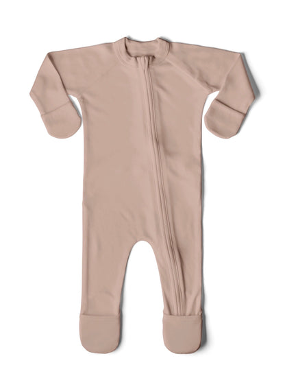 Viscose Bamboo + Organic Cotton Footie | Rose