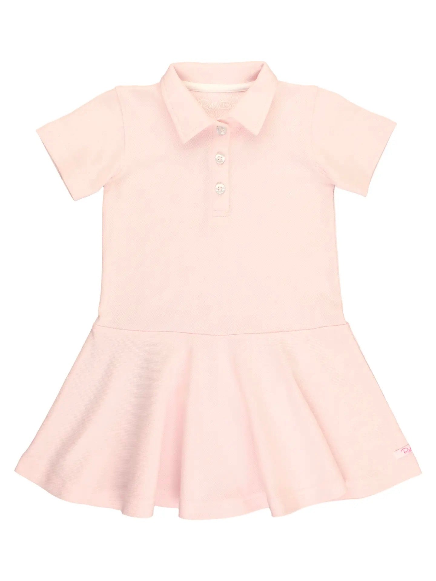 Pale Pink Pique Polo Short Sleeve Dress