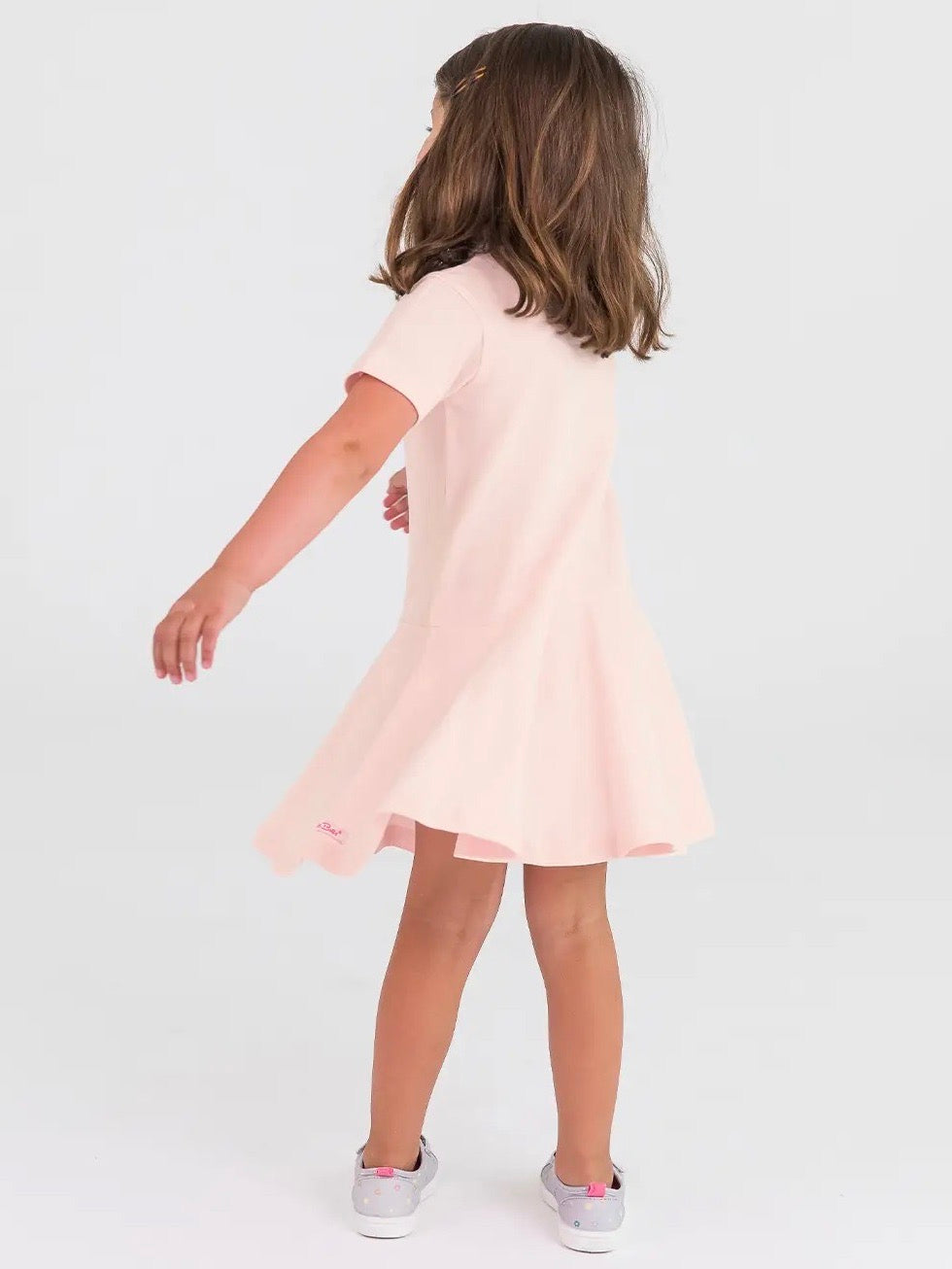 Pale Pink Pique Polo Short Sleeve Dress