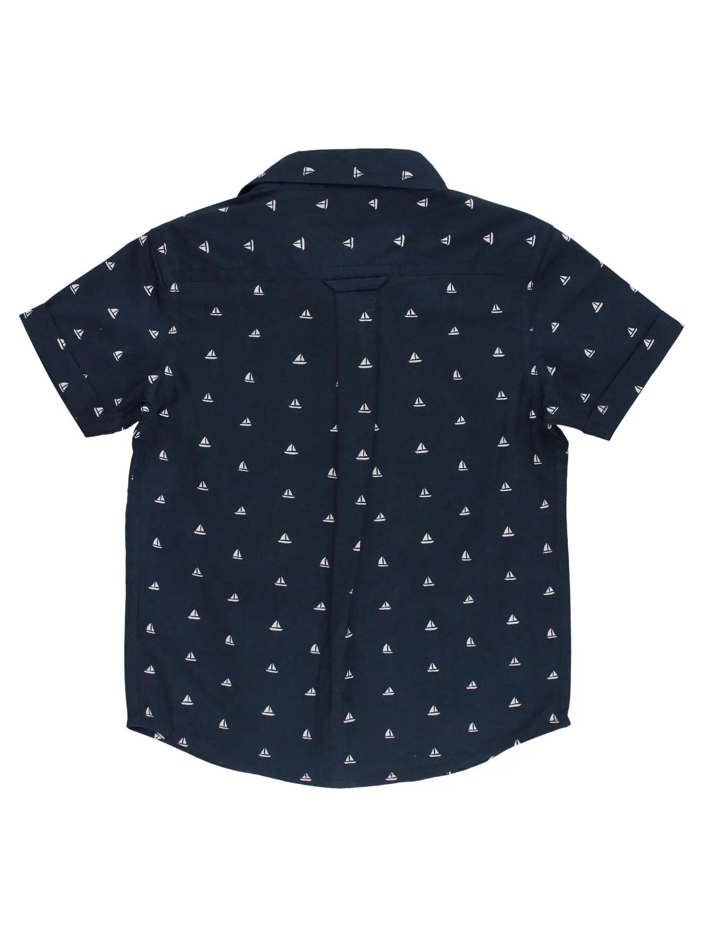 Navy Sailboats Button Down Shirt