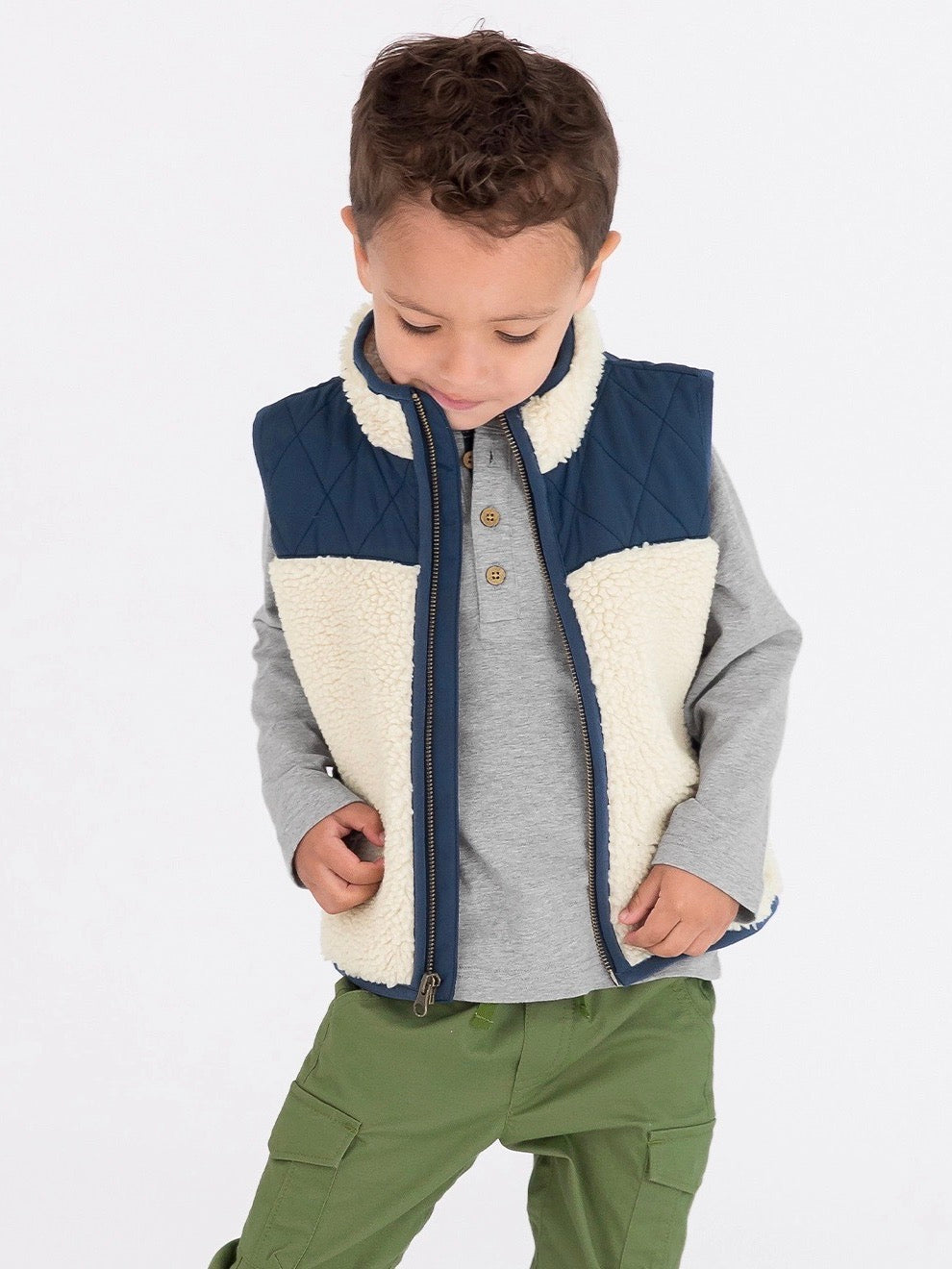 Quilted Sherpa Vest