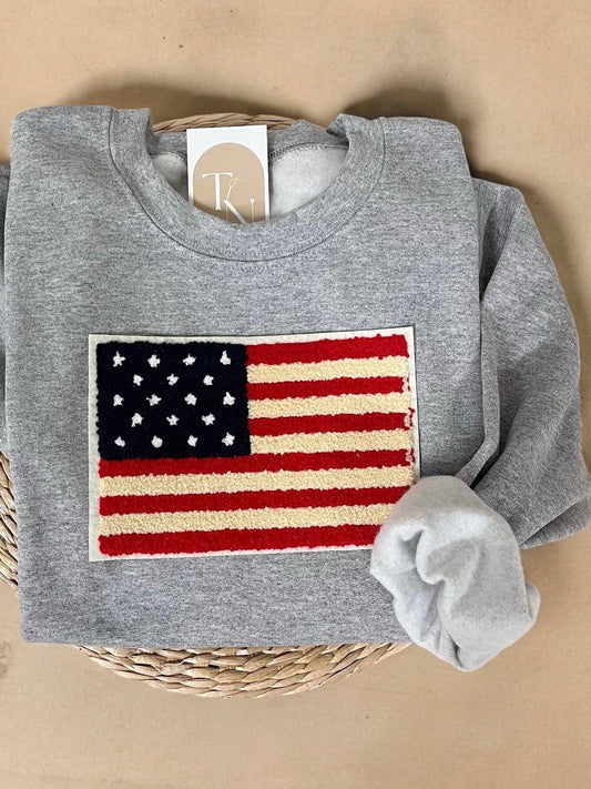 American Flag Sweatshirt - Little Baby