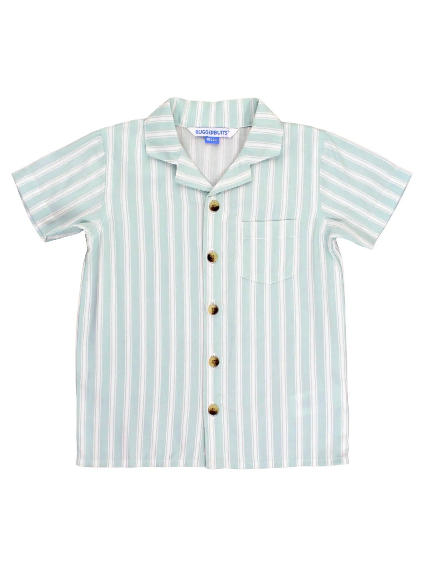 Boys Retro Stripe Short Sleeve Camp Shirt - Little Baby