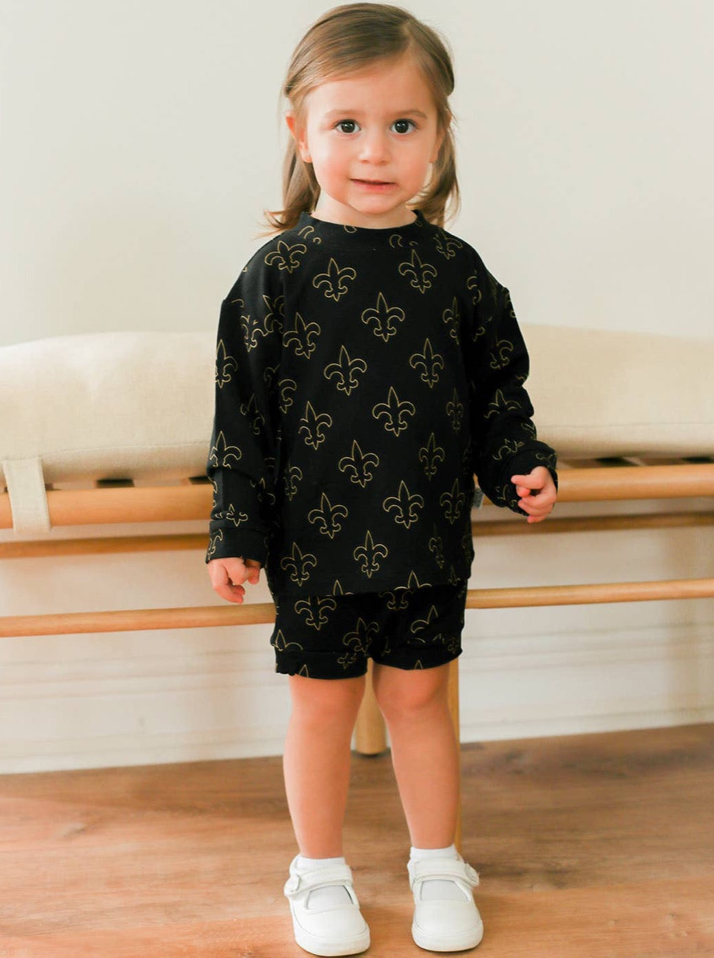 Fleur de lis Bamboo Sweatshirt Set