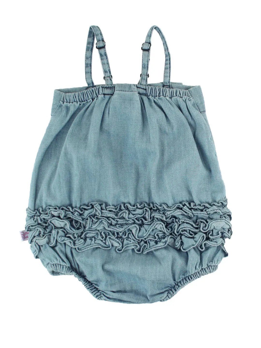 Denim Bow Romper - Little Baby