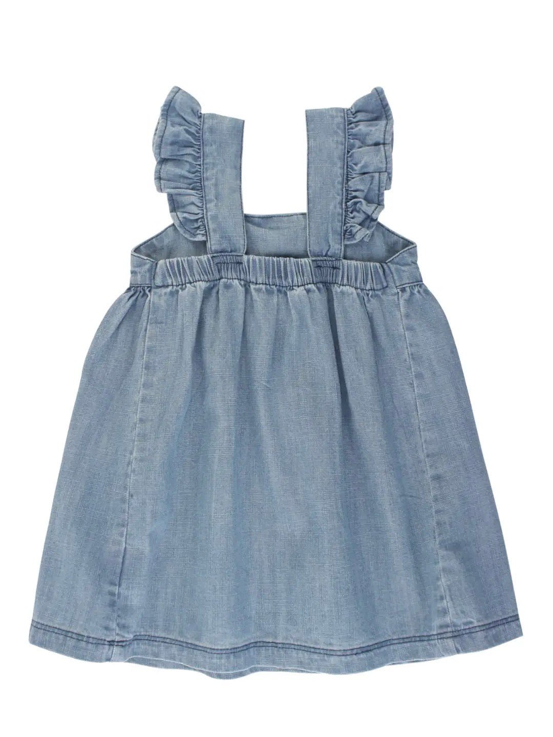 Denim Flutter Bow Dress - Little Baby