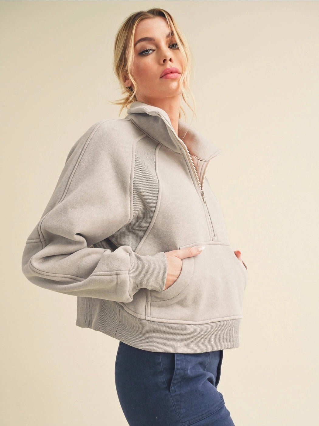 Dove Half Zip - Little Baby