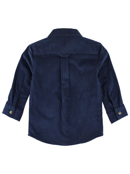 Boys Stretch Corduroy Button Down Shirt