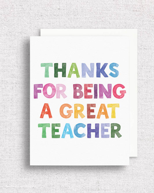 Great Teacher Greeting Card