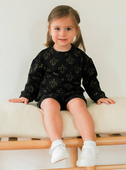 Fleur de lis Bamboo Sweatshirt Set