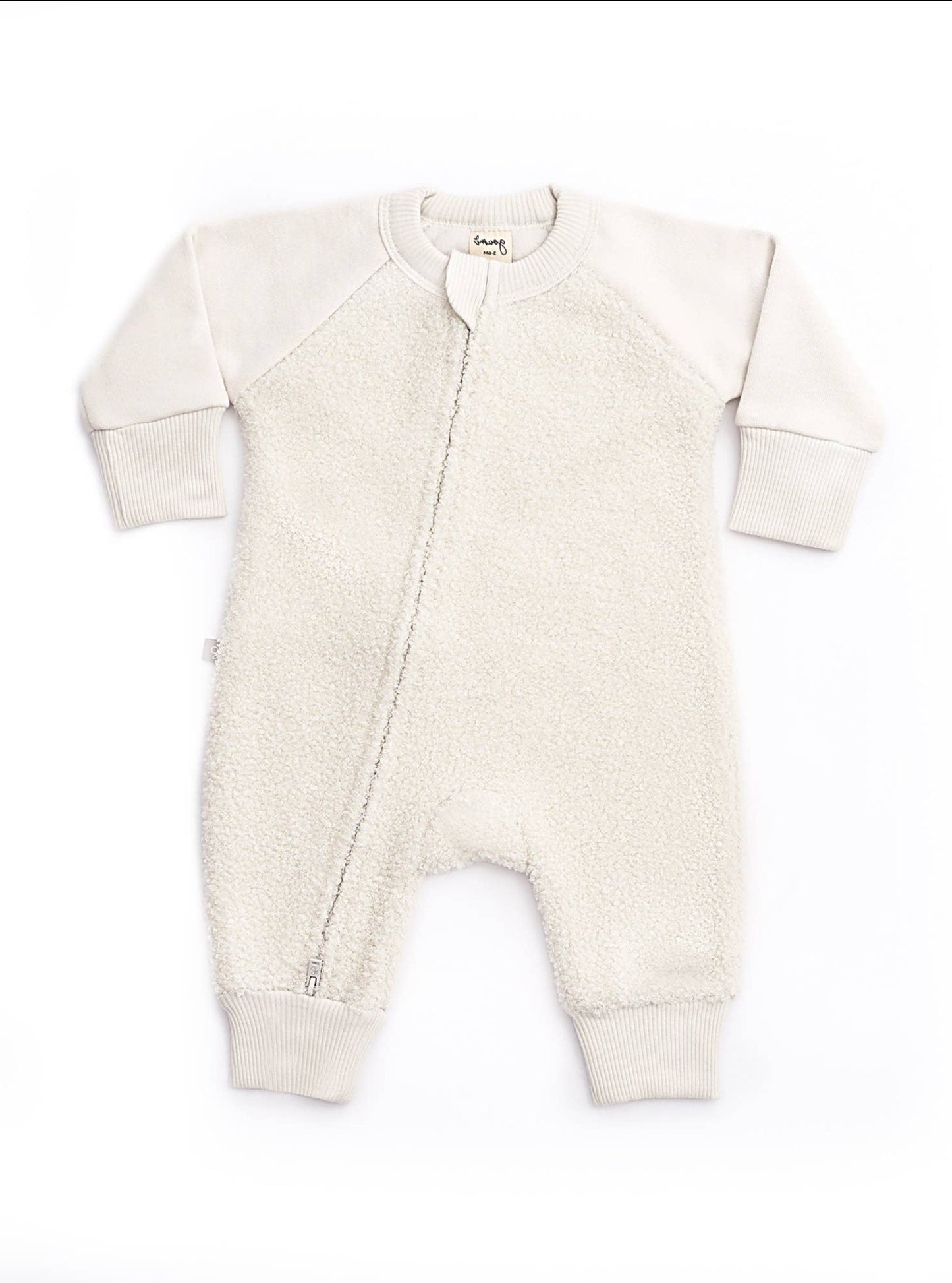 Sherpa Baby Bunting One-Piece | Alabaster 3-6M